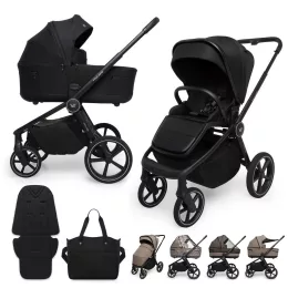 MUUVO Kombinált babakocsi Five 2 az 1-ben - Classic Black