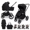 MUUVO Kombinált babakocsi Five 2 az 1-ben Classic Black