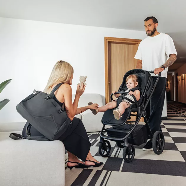 MUUVO Kombinált babakocsi Muuvo One 2 az 1-ben Negro