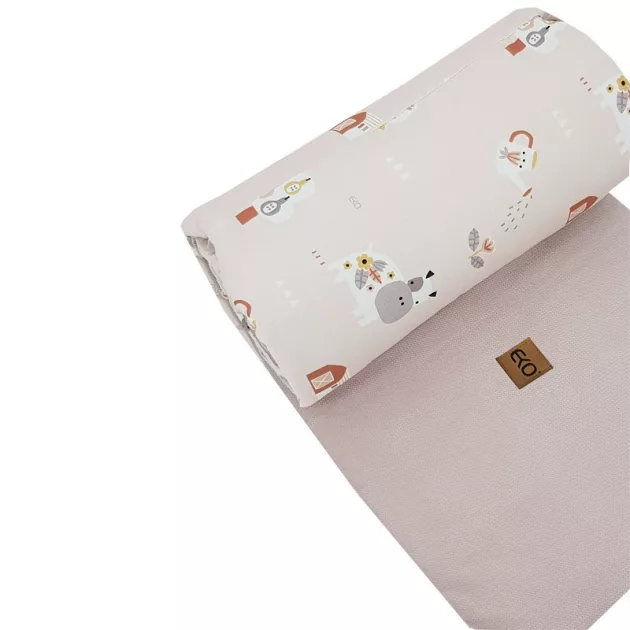 EKO Rácsvédő Velvet My farm 360x35 cm - Powder pink
