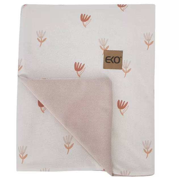 EKO takaró pamut kétoldalas bársonyos alátéttel Meadow 100x80cm - Beige 