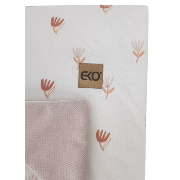 EKO takaró pamut kétoldalas bársonyos alátéttel Meadow 100x80cm - Beige 