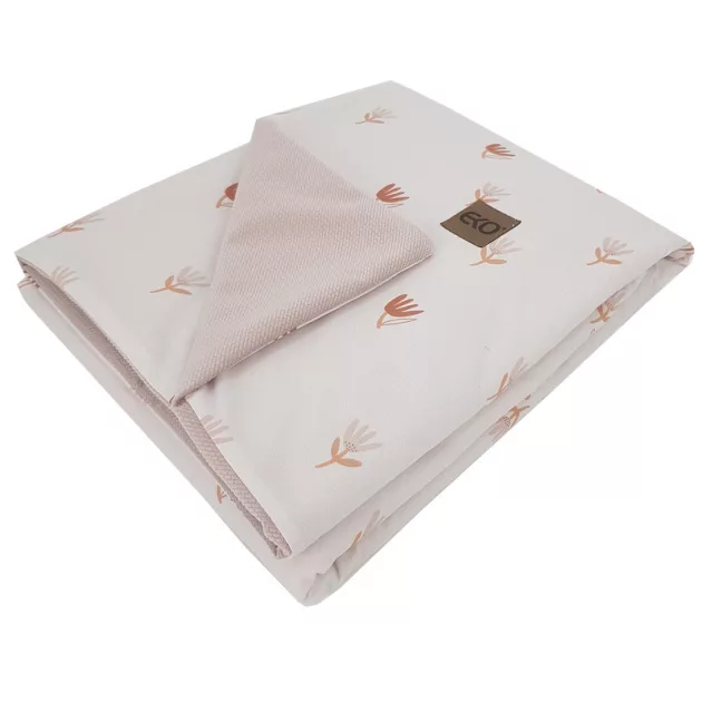 EKO takaró pamut kétoldalas bársonyos alátéttel Meadow 100x80cm - Beige 