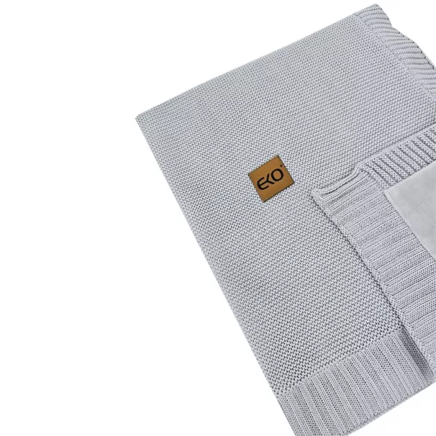 EKO Bambusz takaró szőrme béléssel 100x80 cm - Grey