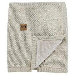 EKO Kötött takaró béléssel 100x80 cm -  Bézs