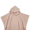 EKO Poncso pamutból kapucnival és fülekkel 75x120 cm - Powder pink