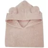 EKO Poncso pamutból kapucnival és fülekkel 75x120 cm - Powder pink