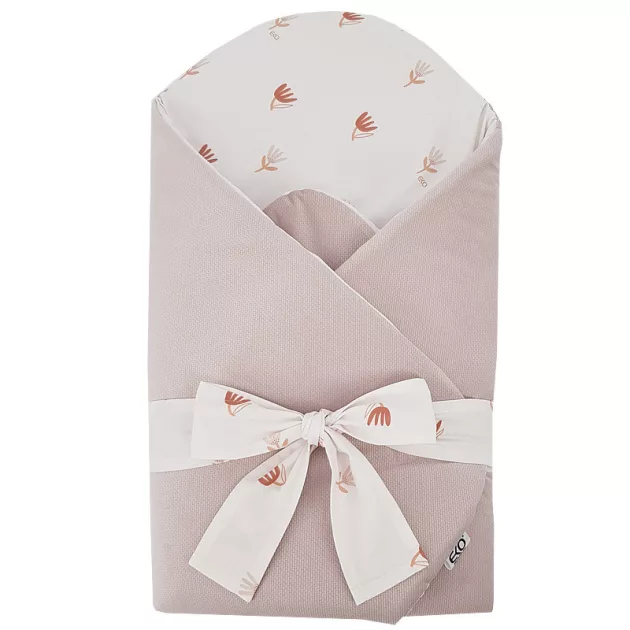 EKO takaró pamutból velúrral és kókusz belsővel masnival Meadow 75x75cm - Beige