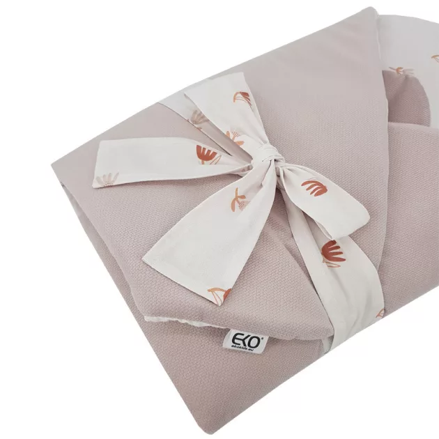 EKO takaró pamutból velúrral és kókusz belsővel masnival Meadow 75x75cm - Beige