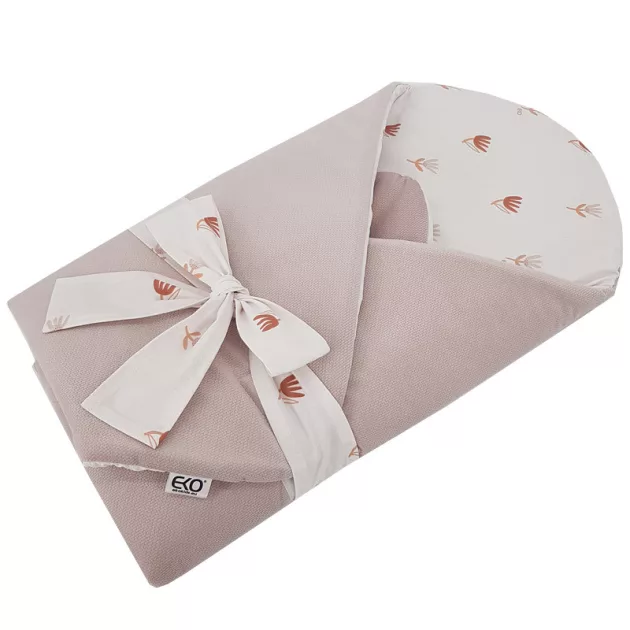 EKO takaró pamutból velúrral és kókusz belsővel masnival Meadow 75x75cm - Beige