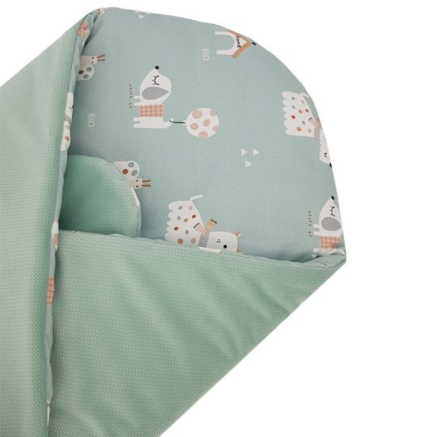 EKO takaró pamutból kókusz kivehető betéttel Velvet Dogs 75x75 cm - Mint