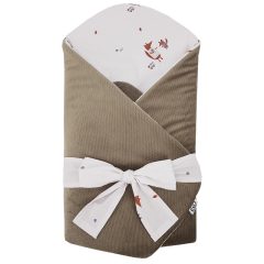   EKO Bebújós takaró pamutból velúrral és kókusz belsővel Fox masni 75x75cm