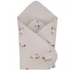 EKO Csecsemőkendő pamut kétoldalas 75x75 cm - Bees Stars Beige