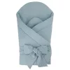 EKO Muszlin pólya kókusz kivehető betéttel és masnival 75x75 cm - Blue