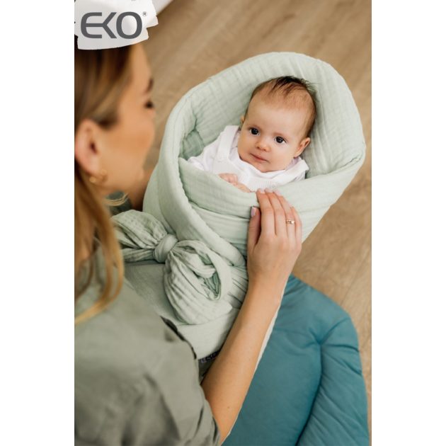 EKO Muszlin pólya merevítés nélkül 75x75 cm - menta