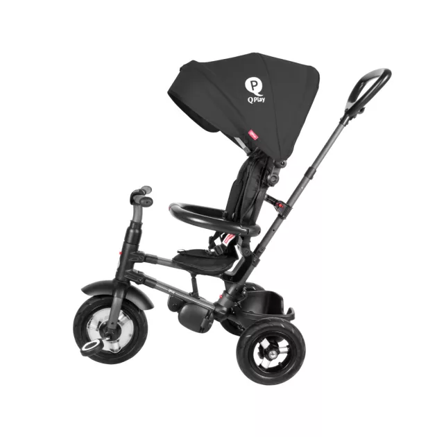 QPLAY Tricikli Rito air gel (Gumi) Grey, életkor 10-72 hónap