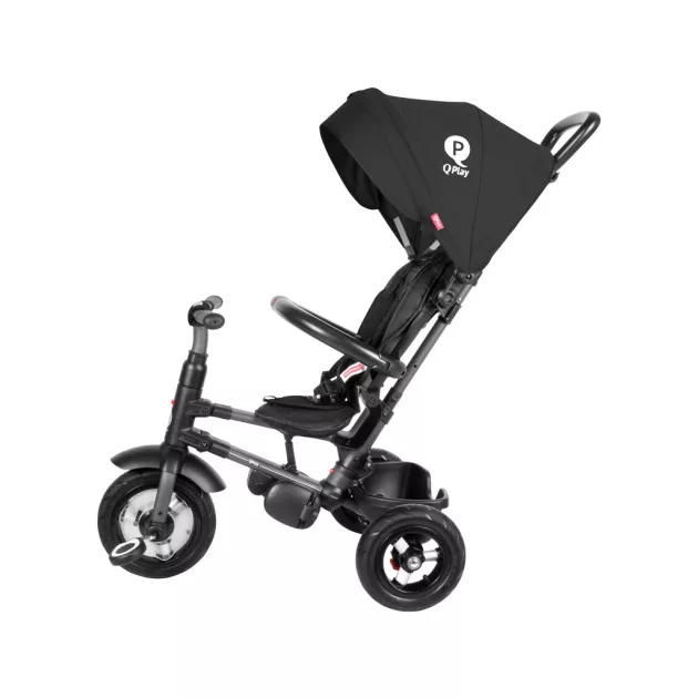 QPLAY Tricikli Rito air gel (Gumi) Grey, életkor 10-72 hónap