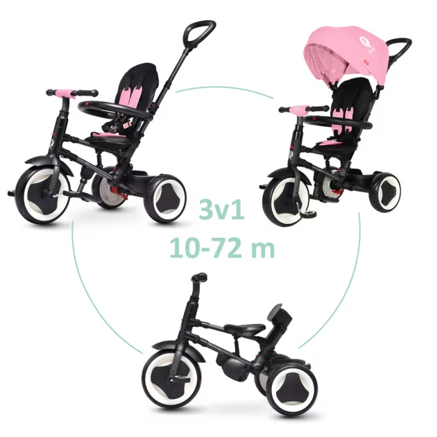 QPLAY Tricikli Rito eva Pink, 10-72 hónap