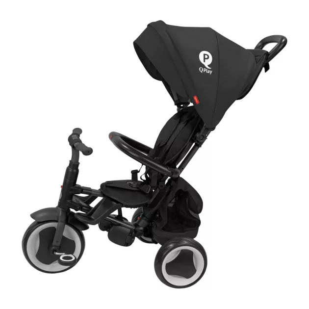 QPLAY Tricikli Rito eva plus Black, életkor 10-72 hónap