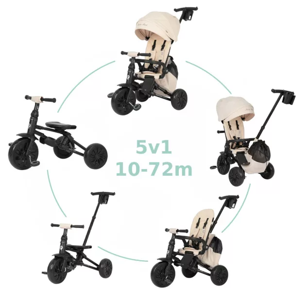 QPLAY Nova Max 5az1-ben tricikli - Beige