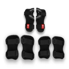   QPLAY Gyermek védőfelszerelés Fekete, méret S, kor 3-5 év