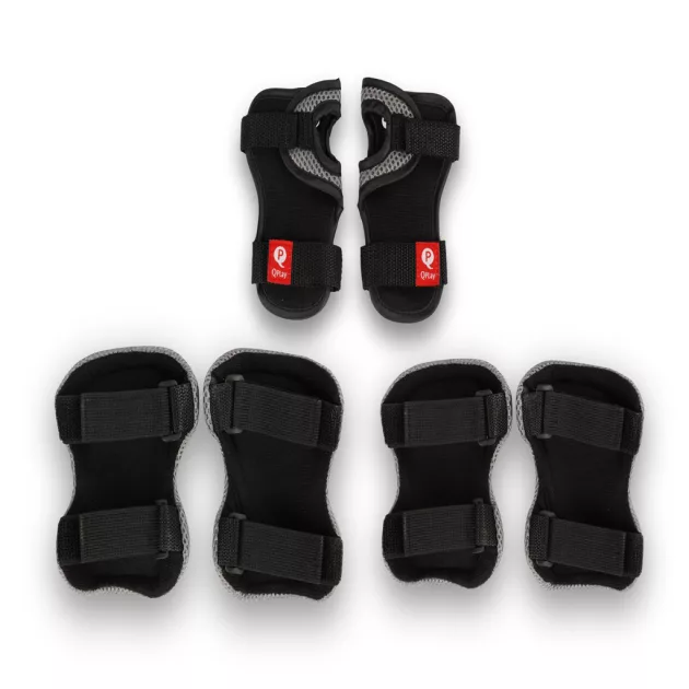 QPLAY Gyermek védőfelszerelés Fekete, méret S, kor 3-5 év