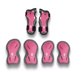 QPLAY Gyermek védőfelszerelés Pink, méret S, kor 3-5 év