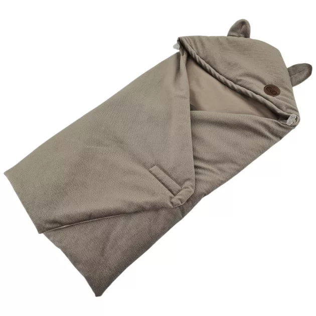 EKO Pamut autósülés lábzsák bársony Dark Beige 110x100cm