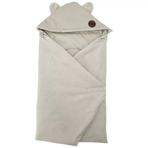EKO Pamut autósülés lábzsák bársony Light Beige 110x100cm