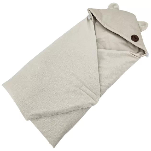 EKO Pamut autósülés lábzsák bársony Light Beige 110x100cm