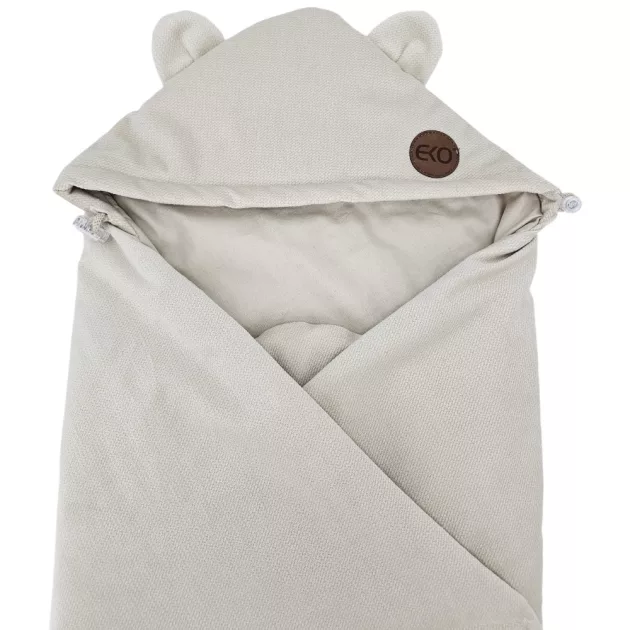EKO Pamut autósülés lábzsák bársony Light Beige 110x100cm