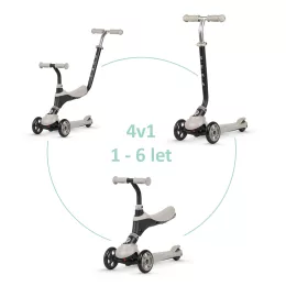   QPLAY Sema 5in1 Roller / Futóbicikli 1-6 éves korig, 50 kg-ig - Beige