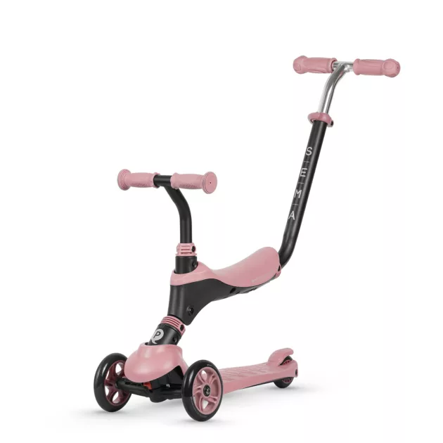 QPLAY Sema 5in1 Roller / Futóbicikli 1-6 éves korig, 50 kg-ig - Pink
