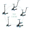 Qplay Sema Evo roller 3az1ben 1-6 éves kor, 50 kg-ig - Sky Blue