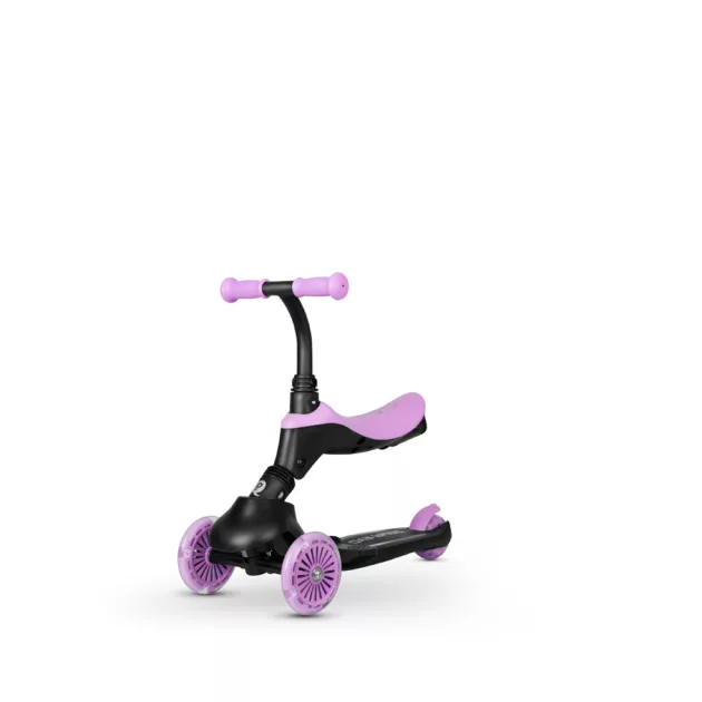 QPLAY futóbicikli/roller Sema Evo LED fényekkel Violet, kor 1 - 6 év, 50 kg-ig