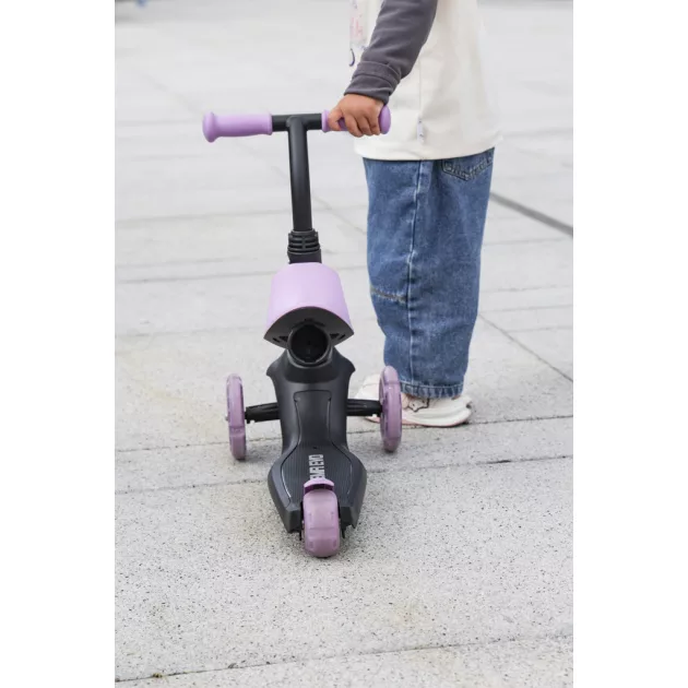 QPLAY futóbicikli/roller Sema Evo LED fényekkel Violet, kor 1 - 6 év, 50 kg-ig