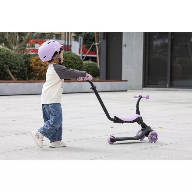 QPLAY futóbicikli/roller Sema Evo LED fényekkel Violet, kor 1 - 6 év, 50 kg-ig