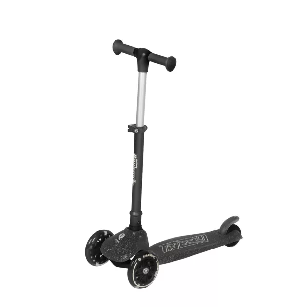 QPlay Sparkling gyerek roller LED világító kerekekkel - Black