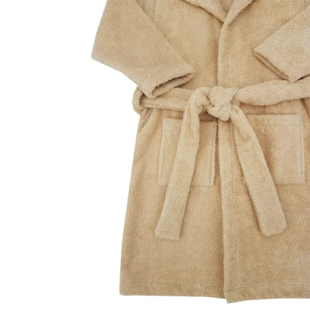 EKO Köntös pamutból kapucnival és fülekkel méret 80-86 - Beige