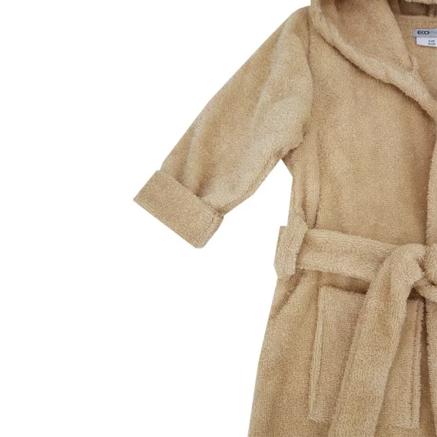 EKO Köntös pamutból kapucnival és fülekkel méret 92-98 - Beige
