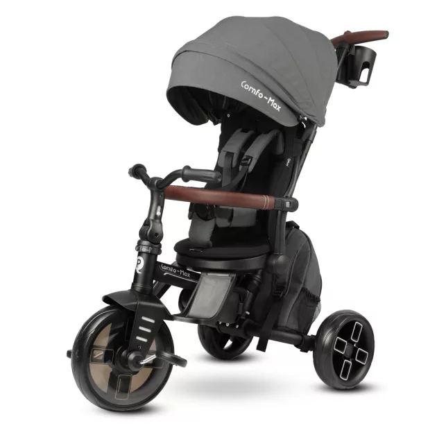 QPLAY Tricikli Comfo Max Grey, 7in1, 10-72 hónap