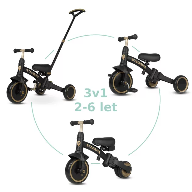 QPLAY Stager 3az1-ben tricikli - Platinum