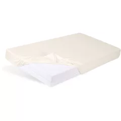   BABYMATEX Jersey gumis lepedő 60x120cm - Ekrü elefántcsont