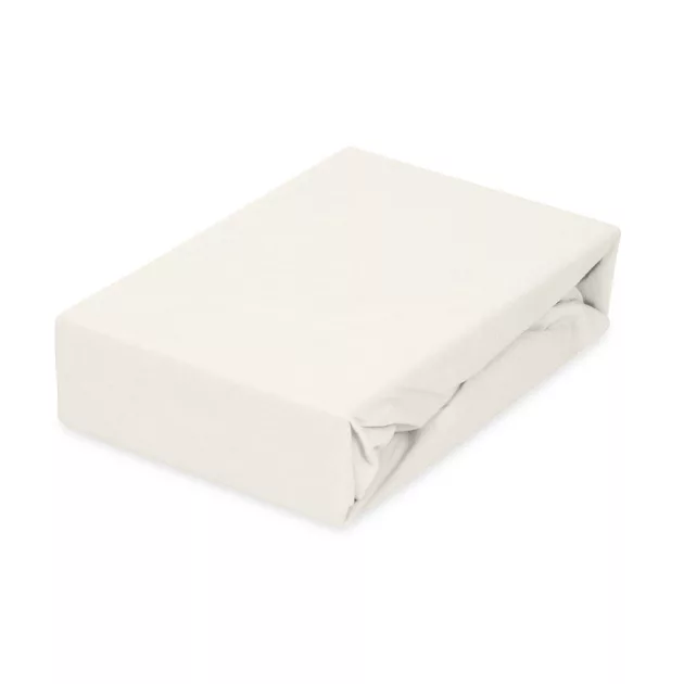 BABYMATEX Jersey gumis lepedő 60x120cm - Ekrü elefántcsont