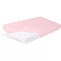   BABYMATEX Jersey gumis lepedő 60x120cm - Órózsaszín púder