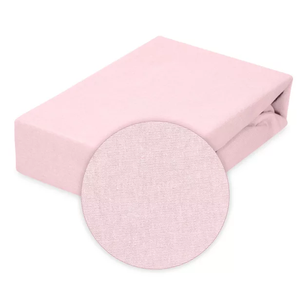 BABYMATEX Jersey gumis lepedő 60x120cm - Órózsaszín púder