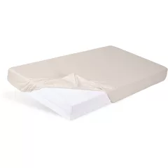   BABYMATEX Jersey gumis lepedő 60x120cm - Világos bézs cappuccino