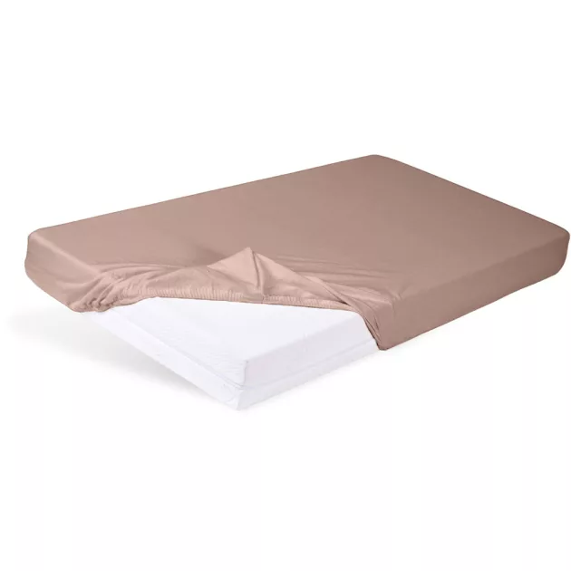 BABYMATEX Jersey gumis lepedő 60x120cm - Világosbarna dió