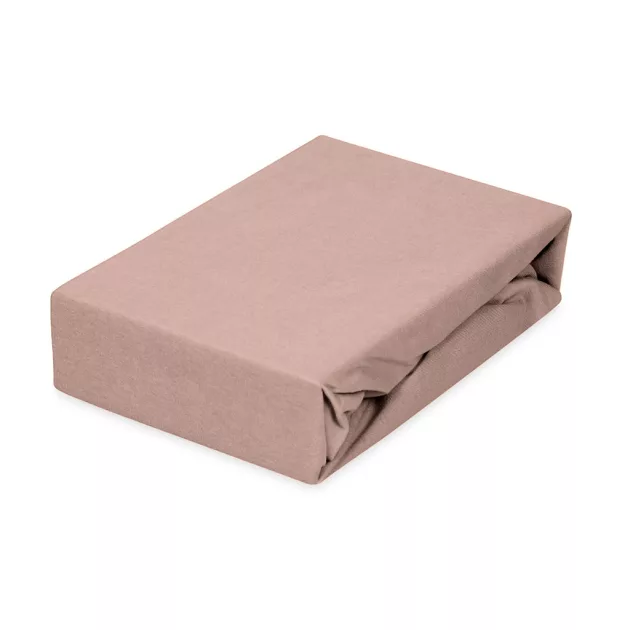 BABYMATEX Jersey gumis lepedő 60x120cm - Világosbarna dió
