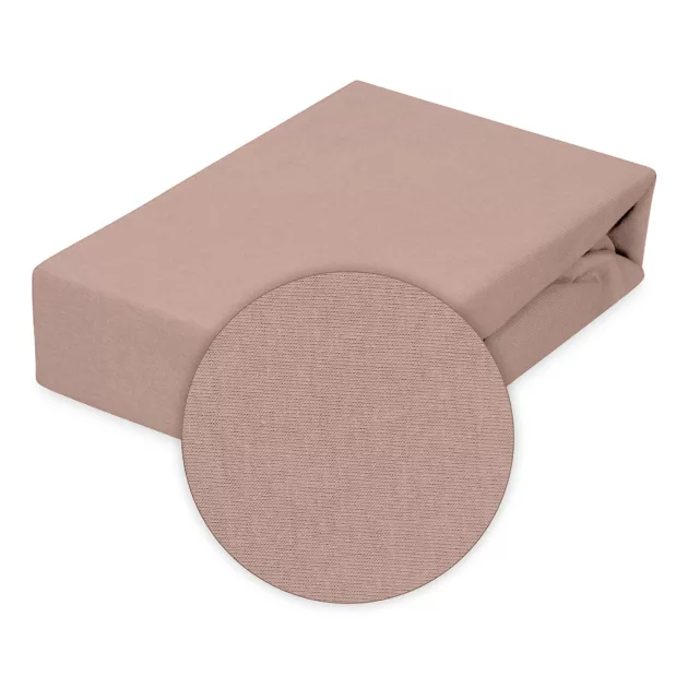 BABYMATEX Jersey gumis lepedő 60x120cm - Világosbarna dió